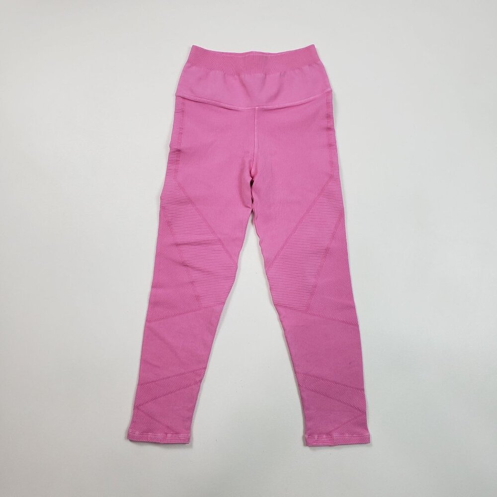 Spiritual Gangster Seamless High Waist Leggings Women XS/S Bubblegum Pink Ribbed - Picture 13 of 16